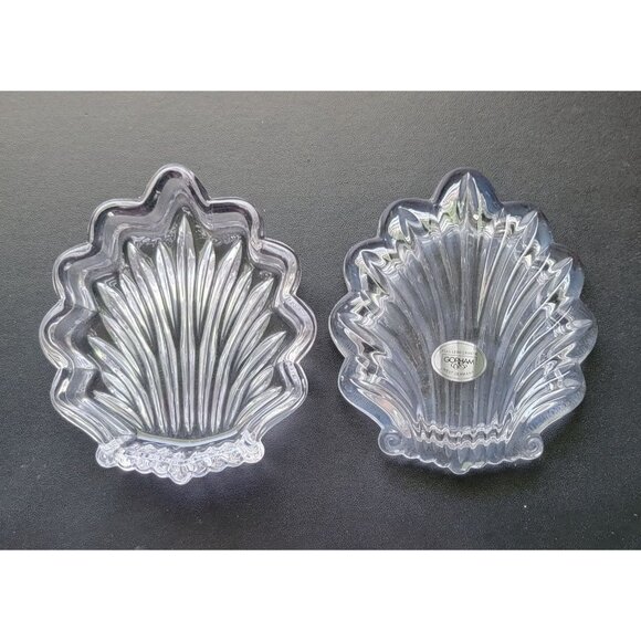 Gorham Chantilly Shell Trinket Box 4" Full Lead Crystal West Germany - Picture 4 of 9
